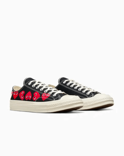 CDG Converse Multi Hearts Low Top Black