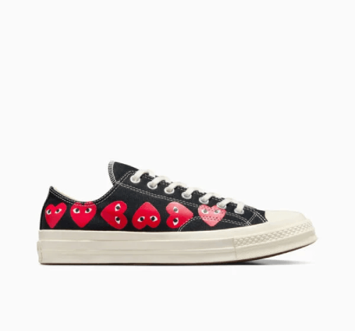 CDG Converse Multi Hearts Low Top Black