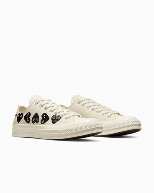 CDG Converse Multi Hearts Low Top White