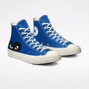 Cdg Converse Black Heart High Top – Blue
