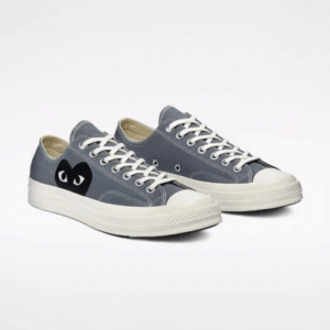 CDG Converse Black Heart Low Top Grey