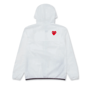 CDG K-Way Zip Jacket White
