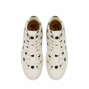 CDG Play Converse Polka Dot Red Heart Chuck Taylor All Star ’70 High Sneakers