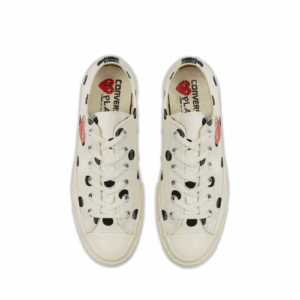 CDG Play Converse Polka Dot Red Heart Chuck Taylor All Star ’70 Low Sneakers