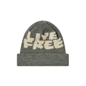 CDG SHIRT Live Free Beanie Gray