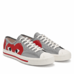 CDG Play Converse Low Top Red Heart Jack Purcell Sneakers