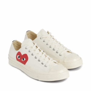 Comme Des Garcons White Converse Low Top