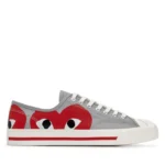 Cdg Play Converse Low Top Red Heart Jack Purcell Sneakers Red - CDG プレイ コンバース