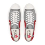 Cdg Play Converse Low Top Red Heart Jack Purcell Sneakers Red - CDG プレイ コンバース - Image 3