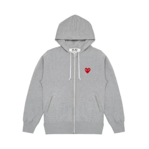 Comme Des Garcons Play Grey Pullover Hoodie - CDG Play グレー プルオーバーフーディー
