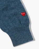 CDG Women Lambswool Cardigan Navy - CDG レディース ラムウール カーディガン ネイビー - Image 2