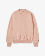 CDG Men Lambswool V Neck Sweater Pink - CDG メンズ ラムウール Vネック セーター ピンク