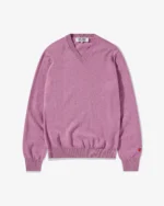 CDG Men Lambswool V Neck Sweater Purple - CDG メンズ ラムウール Vネック セーター パープル