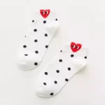CDG Play Dot White/Black Socks - CDG プレイドット ホワイト/ブラック ソックス