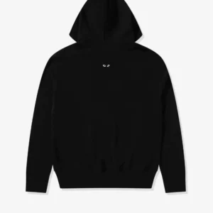 CDG Play Unisex Reverse Black Heart Zip Hooded Sweatshirt Black - CDG プレイ フード付きスウェットシャツ
