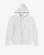 CDG Play Unisex Reverse Red Heart Zip Hooded Sweatshirt White - CDG Play ユニセックス リバース レッド ハート ジップ フード付きスウェットシャツ - Image 2