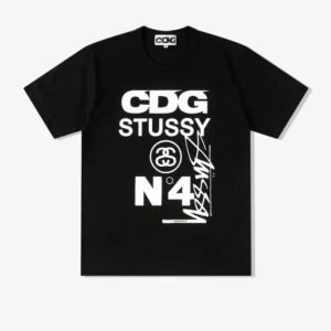 CDG Stüssy T-Shirt Black - CDG Stüssy Tシャ
