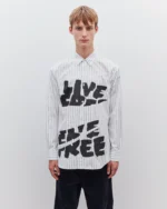 CDG Men's Live Free Curved Printed Shirt - CDGプリントシャツ - Image 2