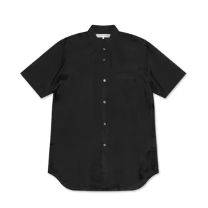 CDG SHIRT Washed Cupro Short-Sleeve Shirt Black - CDGシャツ