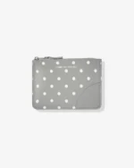 CDG Polka Dot Printed Zip Pouch Grey - CDG ジップポーチ