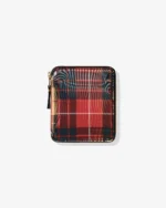 CDG Lenticular Tartan Full Zip Around Wallet Red/Yellow - CDG ジップウォレット