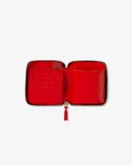CDG Reversed Hem Full Zip Around Wallet Red - CDG ウォレット フルジップ - Image 3