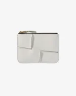 CDG Reversed Hem Zip Pouch White - CDG ウォレット フルジップ