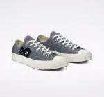 CDG Converse Black Heart Grey Low Top - CDG コンバース ブラックハート ローカット - Image 2