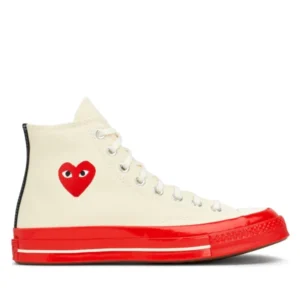 CDG Converse Red Sole High Top (White) - CDG コンバース レッドソール ハイカット
