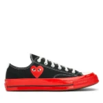 CDG Converse Red Sole Low Top (Black) - CDG Converse レッドソール ローカット