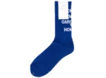 Comme Des Garçon Homme Logo Socks In Blue - コム デ ギャルソン ソックス