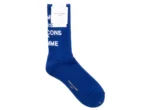 Comme Des Garçon Homme Logo Socks In Blue - コム デ ギャルソン ソックス - Image 2