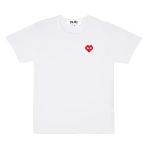 Comme Des Garcons Play Heart Logo (White) - CDG プレイ Tシャツ