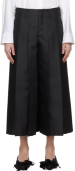 Comme des Garçons Black Gabardine Medium Trousers - コム デ ギャルソン ブラック ギャバジン ミディアム トラウザーズ