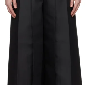 Comme des Garçons Black Gabardine Medium Trousers - コム デ ギャルソン ブラック ギャバジン ミディアム トラウザーズ