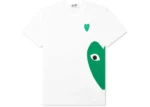 Comme Des Garcons Play Green Emblem Heart T-Shirt White - CDG Play ハート Tシャツ