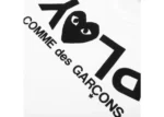 Comme Des Garcons Play Inverted Text T-Shirt White - CDG Play ハート Tシャツ - Image 2
