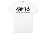 Comme Des Garcons Play Inverted Text T-Shirt White - CDG Play ハート Tシャツ