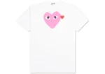 Comme Des Garcons Play Red Emblem Heart T-Shirt White/Pink - CDG Play ハート Tシャツ