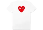 Comme Des Garcons Play Red Emblem No Eyes T-Shirt White - CDG Play レッドエンブレム ノーアイズ Tシャツ - Image 2