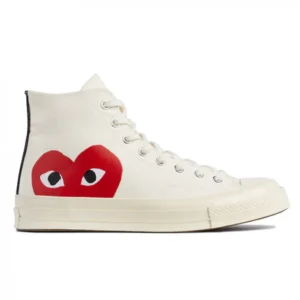 CDG Converse Big Heart High Top White - CDG Converse ハイカット – ホワイト
