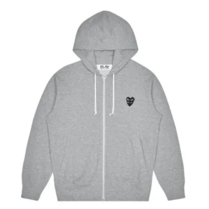 CDG Play Zip Hoodie With Black Family Heart - CDG Play ジップフーディー