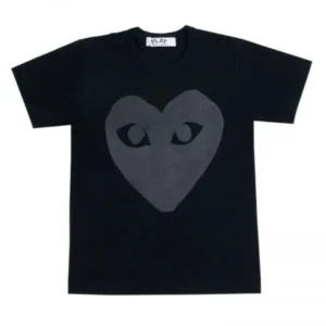 CDG Play Black T-shirt Black Heart Screenprint - CDG プレイ Tシャツ