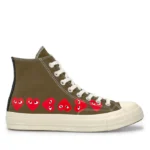 CDG PLAY CONVERSE Multi Red Heart Chuck Taylor All Star ’70 High Sneakers - CDG プレイ コンバース