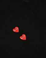 CDG Play Multi Red Heart Long Sleeve T-Shirt Black - CDG PLAY マルチ レッドハート ロングスリーブ Tシャツ - Image 2