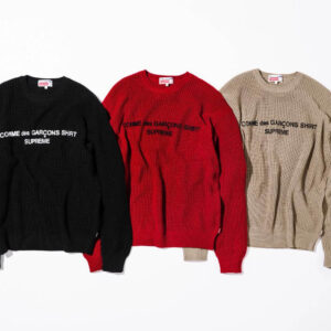 Supreme x CDG Sweater Red-Black-Beige - シュプリーム x CDG セーター