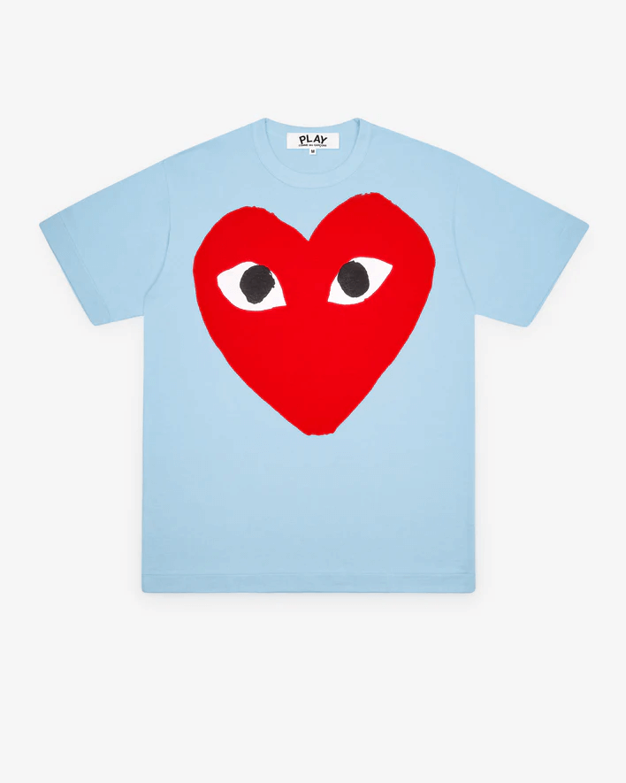 clipboard-image-1765539578.png Comme des Garcons Play Bright Heart Logo T-Shirt Blue - CDGプレイTシャツ - Image 1