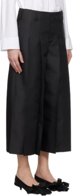 Comme des Garçons Black Gabardine Medium Trousers - コム デ ギャルソン ブラック ギャバジン ミディアム トラウザーズ - Image 2