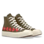 CDG PLAY CONVERSE Multi Red Heart Chuck Taylor All Star ’70 High Sneakers - CDG プレイ コンバース - Image 2