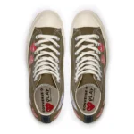 CDG PLAY CONVERSE Multi Red Heart Chuck Taylor All Star ’70 High Sneakers - CDG プレイ コンバース - Image 3